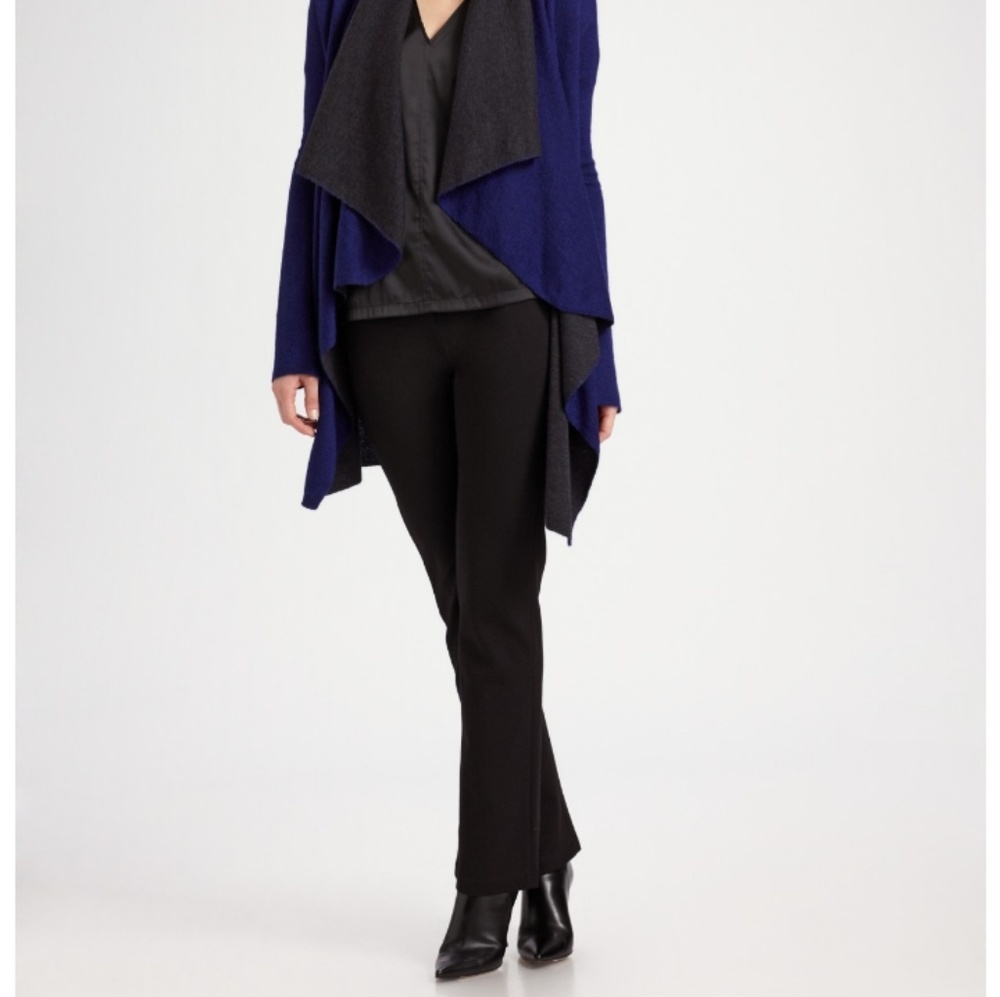 Eileen Fisher Black Ponte Knit Bootcut Pants